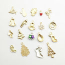 19pcs metal alloy mixed christmas charms set jewellery pendants decor M&OME