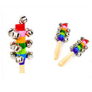 3 Christmas Hand Jingle Bells Hand Sleigh Bells Rainbow Shake Bells Ring Musical