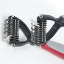 Pet Grooming Tool - 2 Sided Undercoat Rake for Cats & Dogs - Safe Comb for