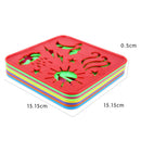 8x Hollow Out Painting Stencils Set Journal Planner Square Shape for Diary