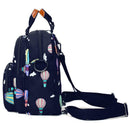 Mummy Balloon Printed Diaper Bag Waterproof Maternity Baby Backpack (Blue)
