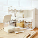 1X(Vertically Rotatable Storage Seasoning Boxes Spice Jar Bottle With Handl