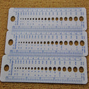 1 x Plastic Knitting Needle Size Gauge Ruler Weaving Tools- Inches/CM Gw