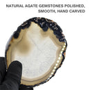Irregular Agate Slice Crystal Coaster Cup Mat Coffee Tea Placemat Black