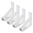 4 Pcs Table Cloth Cover Spring Loaded White Plastic Tablecloth Clips R5L6