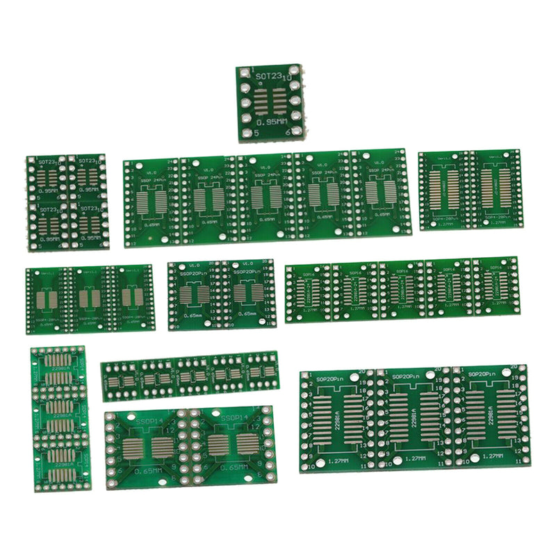 Set of 35 SSOP TSSOP SOT23 DIP Adapter PCB Experiment Convertor IC Board DIY
