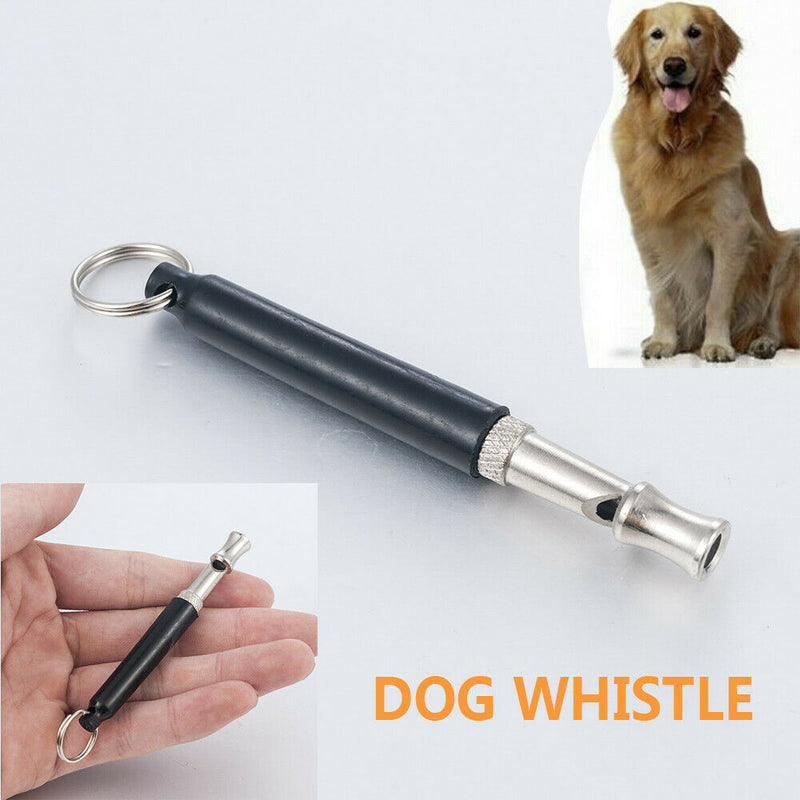 Dog Training WHISTLE UltraSonic Obedience Stop Barking Pet Sound Pitch Black 1pc