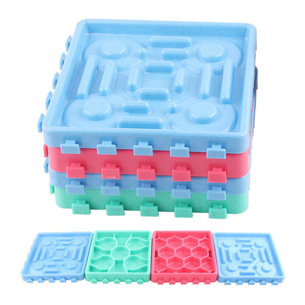 4Pcs Portable Pet Dog Puppy Bowls Non-Slip Suction Cups Design Food Feeder Effic