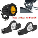 2x Offroad LED Light Bar Mounting Brackets Hood Work Light Clamp Holder
