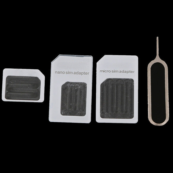 10x 4 in 1 Nano Sim Card to Micro Sim Card & Standard Sim Card Adapter ConvertM&