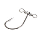 10 Pcs Fishing Hooks High Carbon Steel Lure Barbed With Balance Snap Accessories