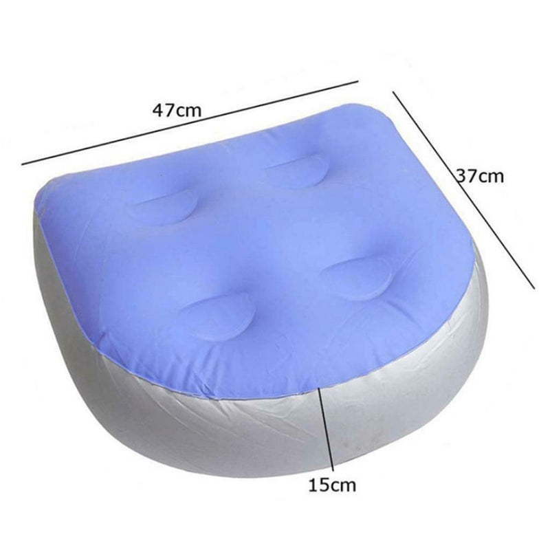 2PC Spa Booster Seat Hot Tub Cushion Pillow Pad Inflatable with Suction Cup Grip