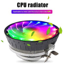 Wanjiafeng CPU Cooling Fan RGB Lighting 4 Pin Desktop Air Cooler Radiator A