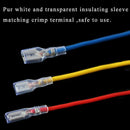6.3Mm Wire Connectors Assorted Kit Crimp Female/Male Spade Terminals With T H4N8