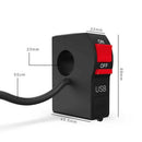 Motorcycle Handle Switch Headlight Controller Outdoor Flameout With USB Charger