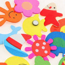 48X Colorful Wooden Carton Animal Sunflower etc Fridge Magnet Kid Educati D Y6X2