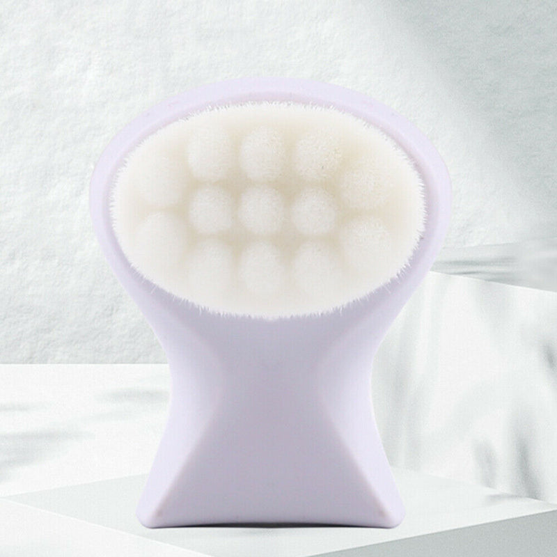 Portable Silicone Facial Cleansing Brush Double-side Massage Skin Care Tool