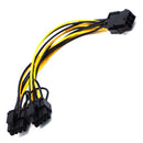 Video card 6pin to Double 8pin(6pin+2pin) connector cable extention cables JR