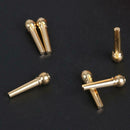 6pcs Guitar Fittings Solid String Pegs Guitar Bridge Pins Pure Copper