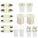 14Pcs LED Interior Package Kit For T10 36mm Map Dome License Plate Lights A