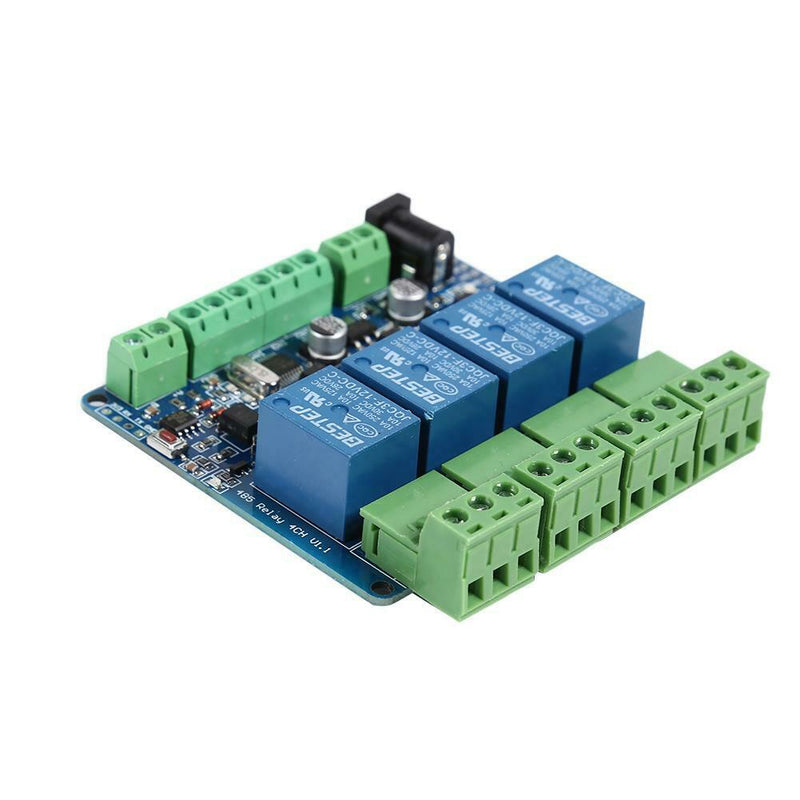 Modbus RTU 4 Way Relay Module 4 Switch Volume Road Input 485 Communication A