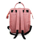Solid Color Mommy Backpacks Large Maternity Nappy Top-handle Bags (Pink) A