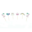 24X handmade head cupcake toppers crown heart cake party supplies BX