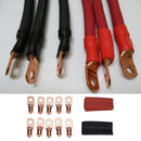 10pcs Heavy Duty Copper Battery Cable Lugs 4AWG 5/16 with 2:1 Heat Shrink Tube