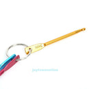 3pcs Hot Mixed Aluminum Knit Needle Crochet Hook Needle Keychain Keyring Craft