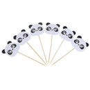 6pcs/set Cute Panda Cake Topper Cake Flag Birthday Kids Party Supplies FE 3C
