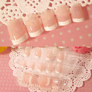 Fashion Lady Women's French Style DIY Manicure Art Tips False Nails with Glue&+