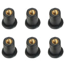 M5 Rubber Well Nut 5Mm Metric Motorcycle Windscreen Well Nut Brass NUTS 100