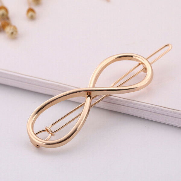 Fashion Hollow Dainty Hairpin Clip Alloy Hair Snap Clamp Women Girl Headwear