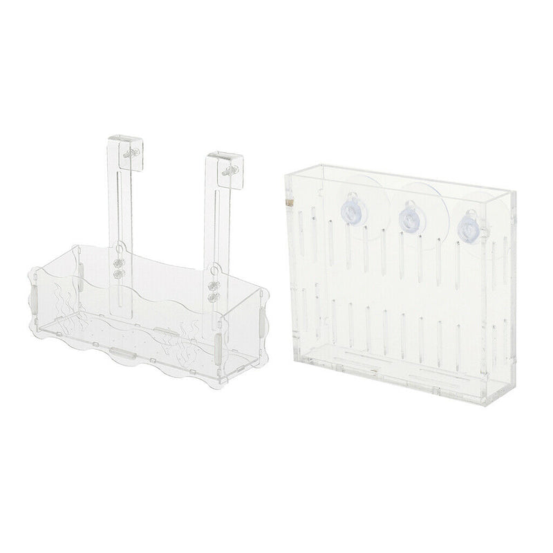 Pack of 2,Aquarium Clear Acrylic Rectangle Containers Plant Cup