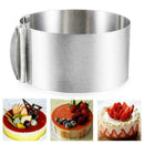 6"-12" Adjustable-Stainless Steel Mousse Cake Ring Mold Layer X7T6 Baking P8J2