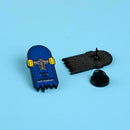 Creative Skateboard Pin Brooch Badge Jacket Clothing Backpack Pins (Blue) A