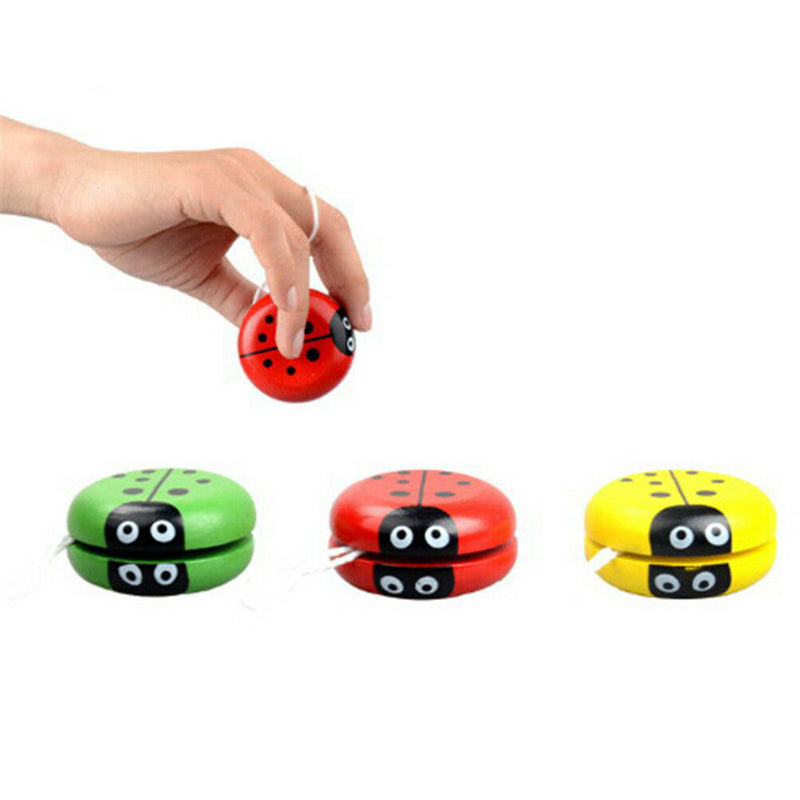 Yoyo Classic Toys Insect Bug Ladybug YoYo Ball Kids Creative Wooden Gift To LJ