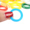 50Pcs Hollow Multi Color Rubber Soft Keys Locks Cap Topper Keyring Elastic C Nw