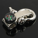 Stainless Adjustable Buckle Paracord Survival Bracelet Shackle W/ Compass SM TE