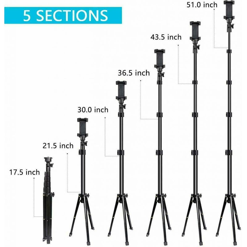 Selfie Stick, 51 inch Extendable Selfie Stick Tripod,Phone Tripod with Wireless