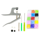 Plastic Snap Buttons Fasteners 15 Colors DIY Studs Tools w/ Clear Storage Boxes