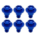 6pcs/Set Motorcycle Front Fork Guard Bolt Screws Anodized Color Fit for  Blue