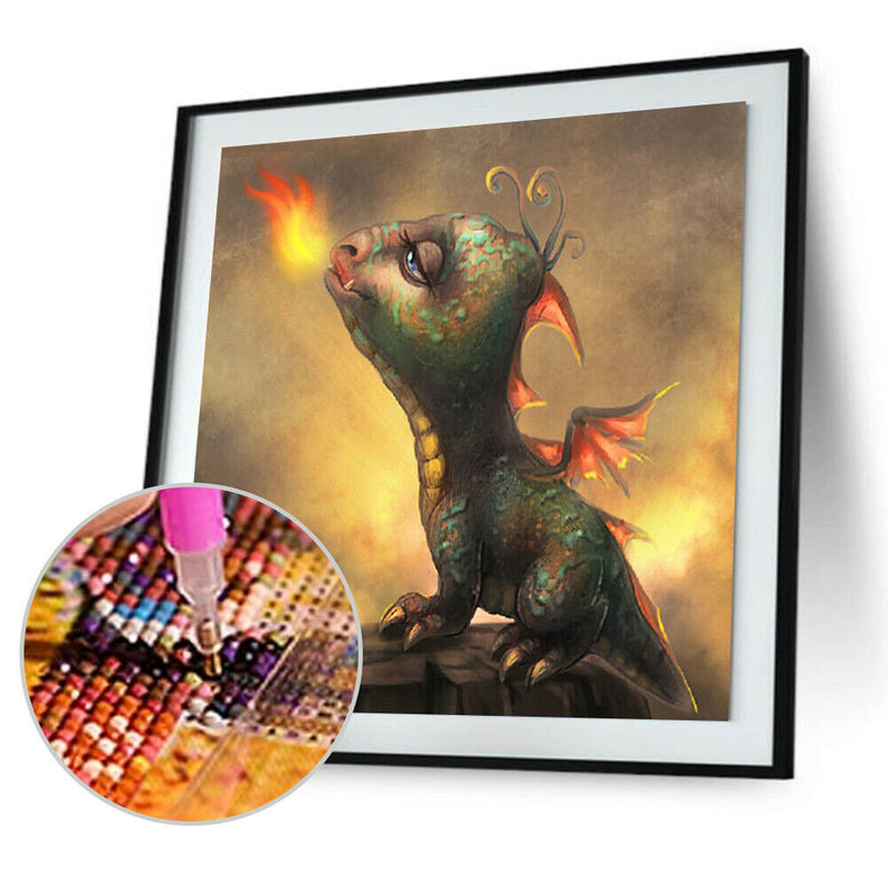 Dinosaur 5D Round Diamond Painting Embroidery DIY Needlework Cross Stitch/A