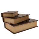 Retro Book Simulation Storage Box Case Home Office Ornament Decor-Brown