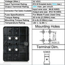 Motorcycle 6 Way LED Indictor Light Blade Box Circuit Fuse Block For Boat Car