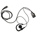 Black Wired 2 Pin PTT Earpiece Earphone for Kenwood TK