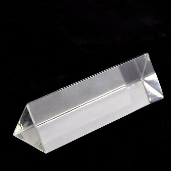 Optical Glass Triple Triangular Prism Physics Teaching Light Spectrum 9cm