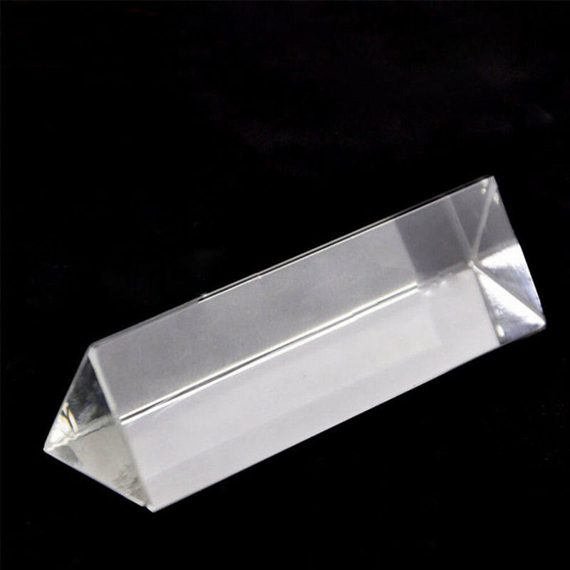 Optical Glass Triple Triangular Prism Physics Teaching Light Spectrum 9cm