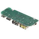 LED Dual USB 5V 2.4A Type-C/Micro/Lightning USB Power Bank 18650 Charger BoardTO