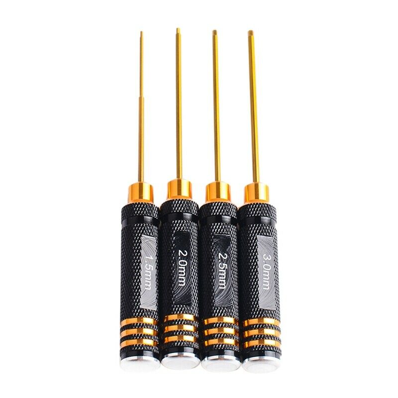 Rc Tools 4 Pcs Hex Screw Driver Set Titanium Plating Hardened 1.5 2.0 2.5 3 I8Q7